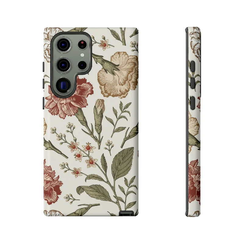 Carnation Vintage Flower Samsung Case (Protective)