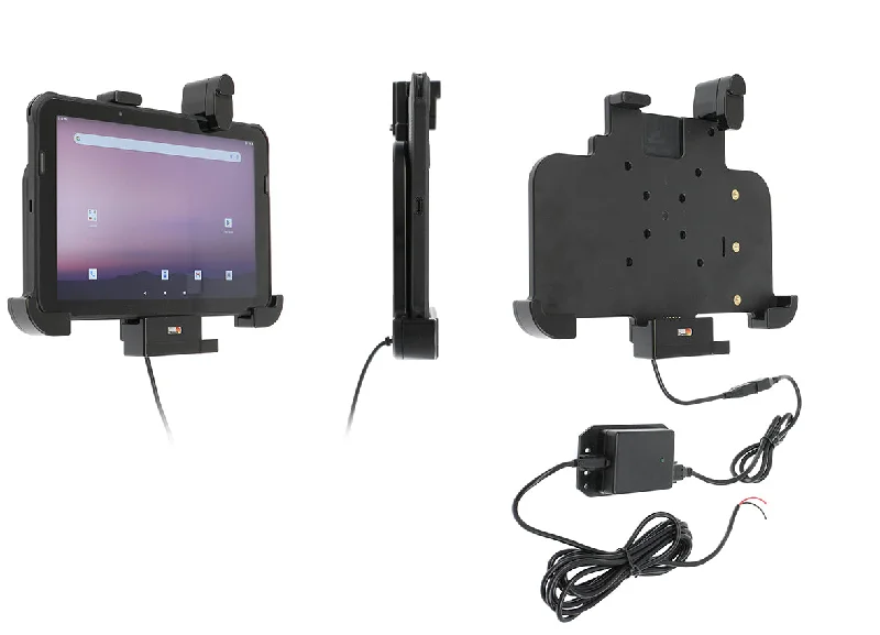 Charging Cradle with Tilt Swivel, Spring Lock, USB Host Port and Hard Wire Power Supply for Honeywell EDA10A (Bare Tablet without Rotating Hand Strap)