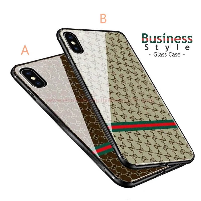 Checked Pattern Design Premium Glass Hard Back Case