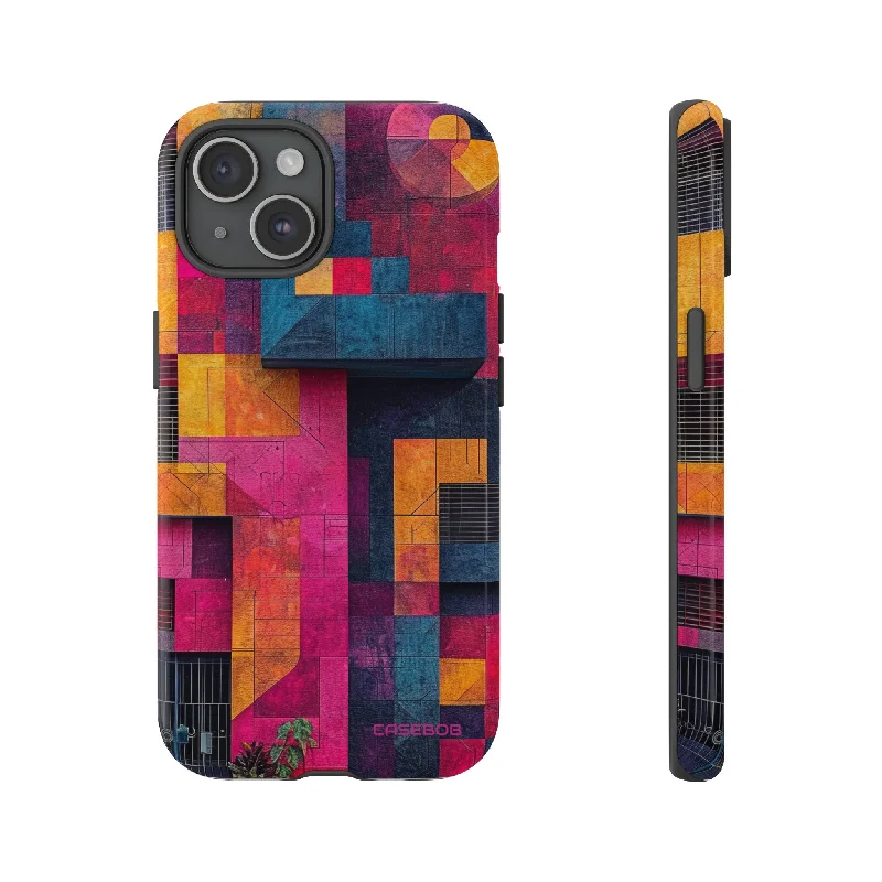 Electric Geometric Vibes - Protective Phone Case