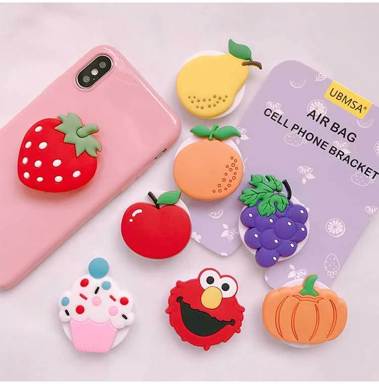 Fruits flower Design Pop Up socket Phone Holders Grip