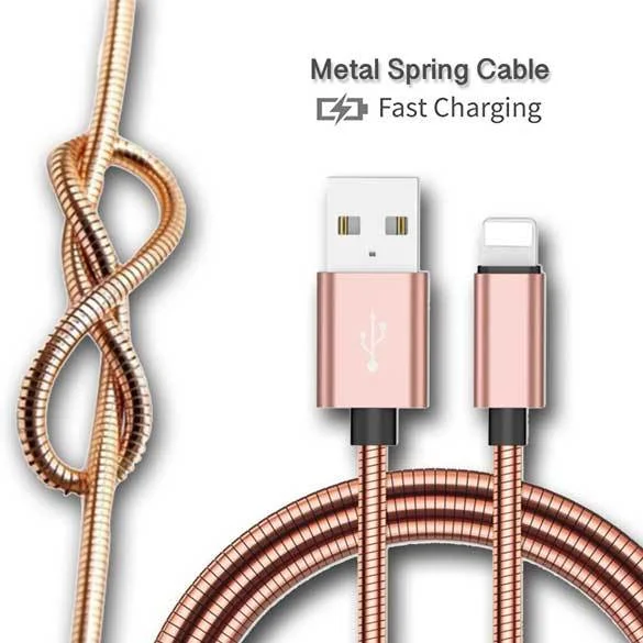 Metal Spring data cable 3ft 2A Fast Charging