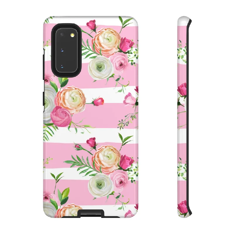 Pink Roses and Ranunculus Flowers Samsung Case (Protective)