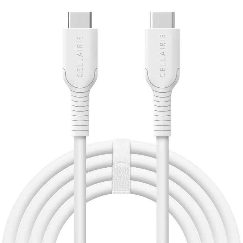 Charge Cable - 10FT USB-C to USB-C 60W White Cables