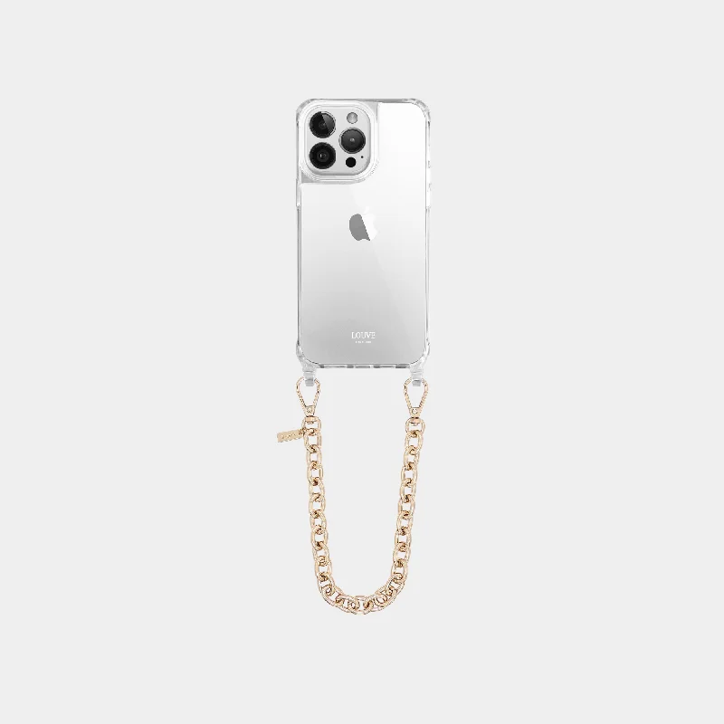 Clear Phone Case + Gold-Plated Wristlet