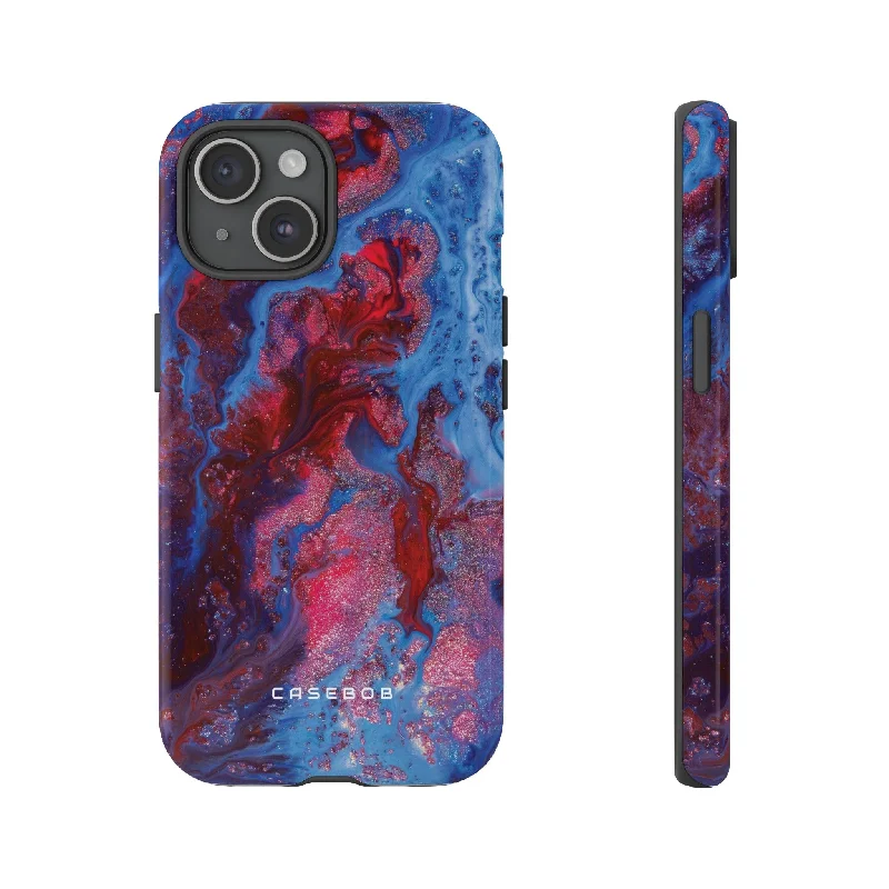 Deep Red Ink Art Phone Case - Protective Phone Case