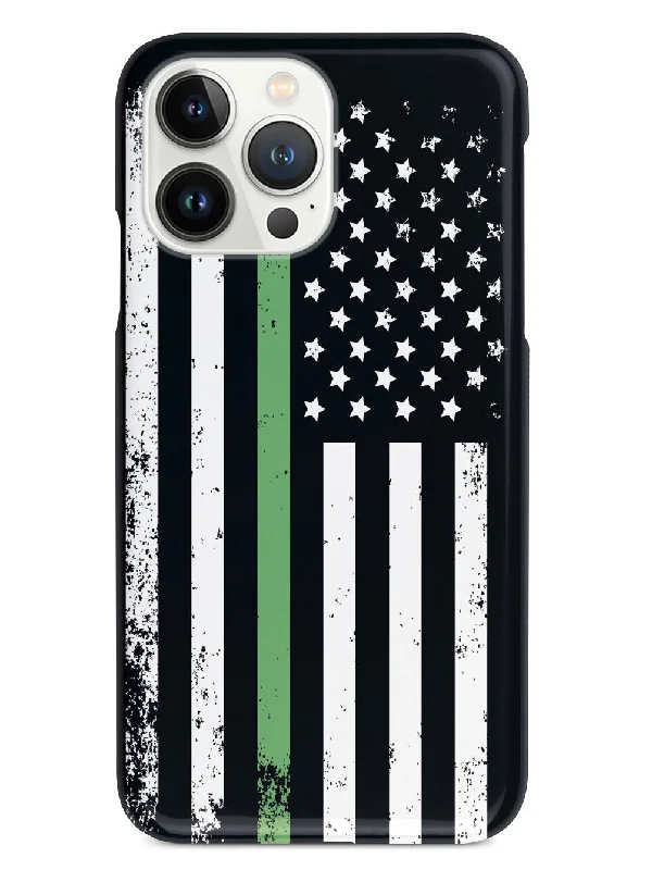 Downward American Flag - Thin Green Line Case