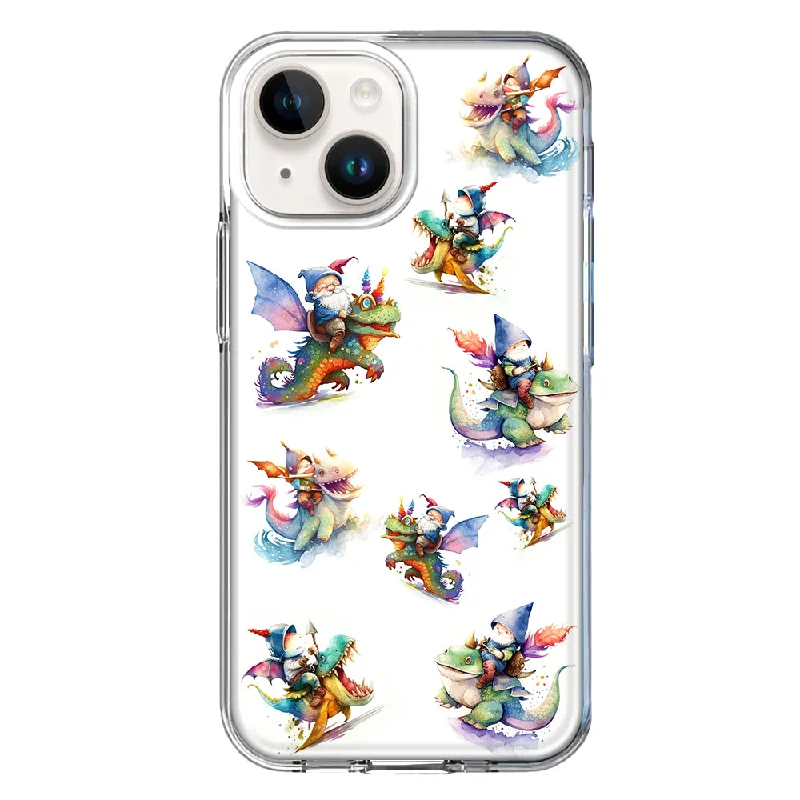 For Apple iPhone 15 Cute Fairy Cartoon Gnomes Dragons Monsters Case Cover