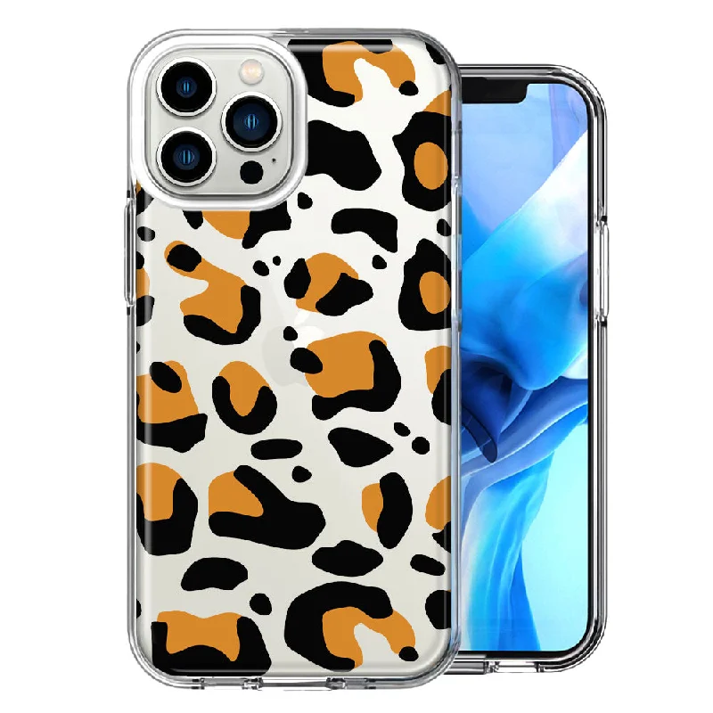 For Apple iPhone 15 Pro Max Classic Animal Wild Leopard Jaguar Print Design Double Layer Phone Case Cover