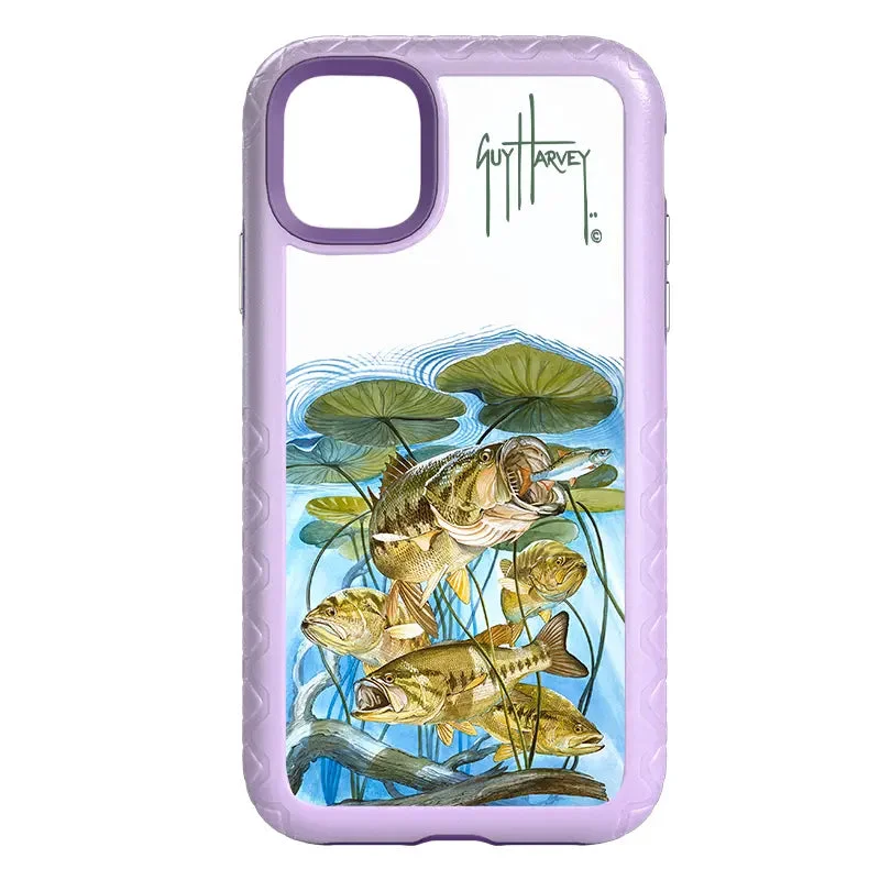 Guy Harvey Fortitude Series for Apple iPhone 11 - Five Largemouth Under Lilypads