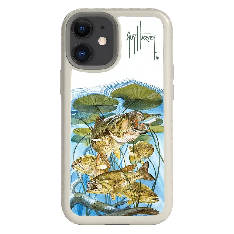 Guy Harvey Fortitude Series for Apple iPhone 12 Mini - Five Largemouth Under Lilypads