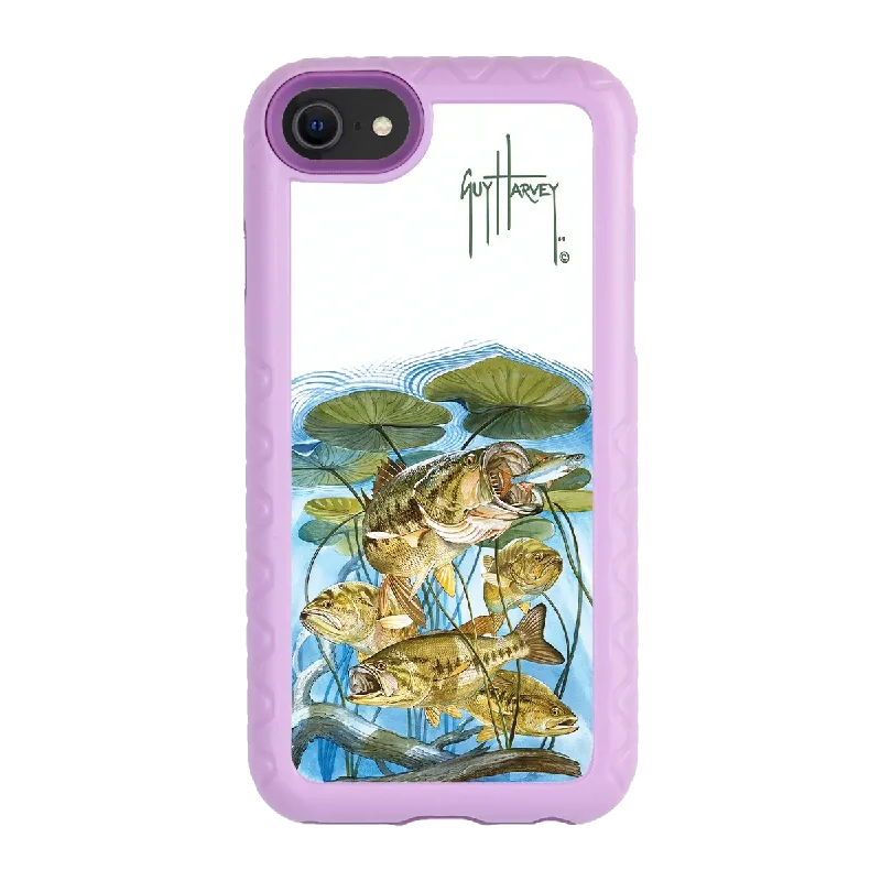 Guy Harvey Fortitude Series for Apple iPhone SE (2020) /6/7/8 - Five Largemouth Under Lilypads