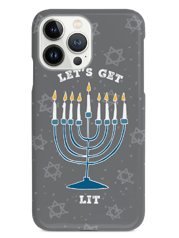 Hanukkah - Let's Get Lit - Black Case