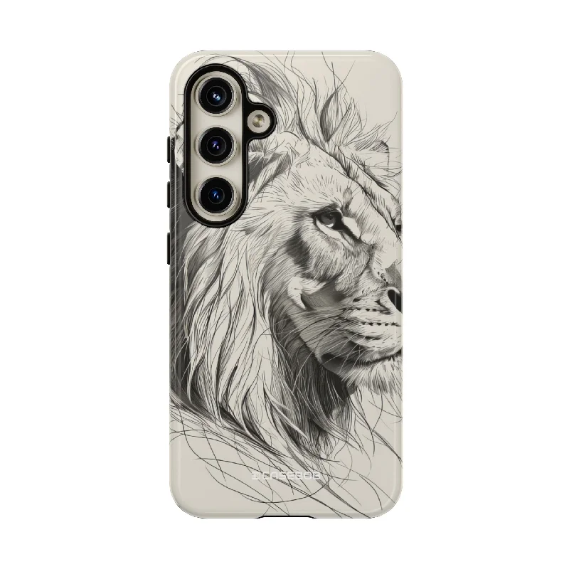 Majestic Lion: Minimalist Elegance - For Samsung S24