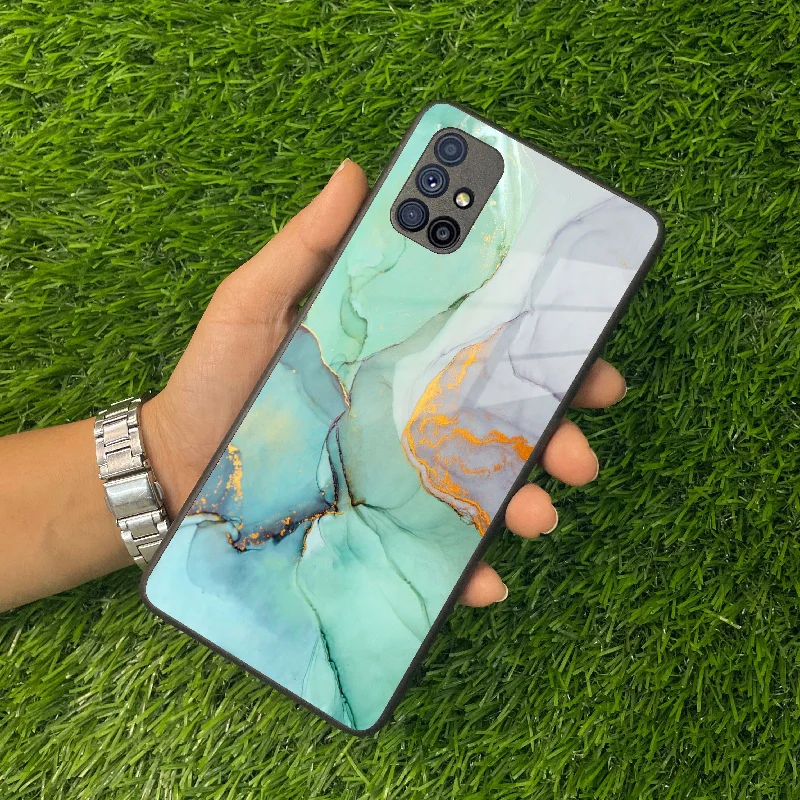 Marble Glass Finish Phone Case And Cover For Samsung