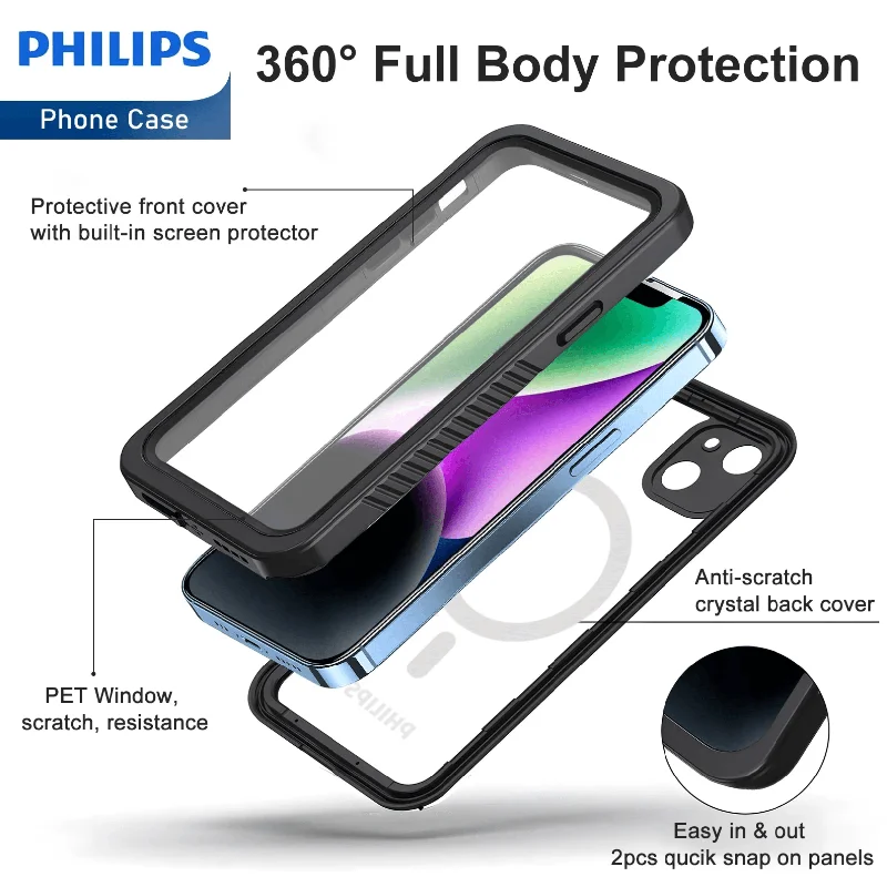 Philips Waterproof Case With MagSafe For iPhone 14 Pro