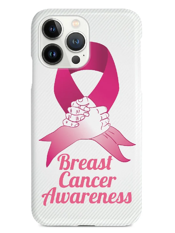 Pink Ribbon - Supporting Hand - Breast Cancer Awareness - White Case