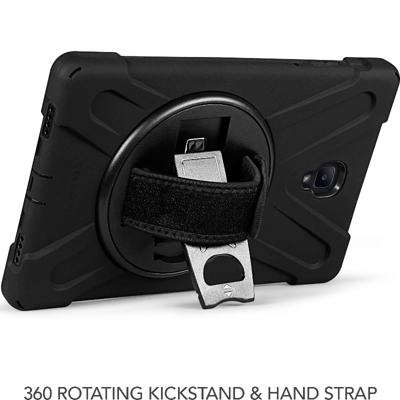 Rapture Rugged - Galaxy Tab A 10.5" T590/T595/T597 w/ Kickstand & Hand Strap Black Tablet Cases