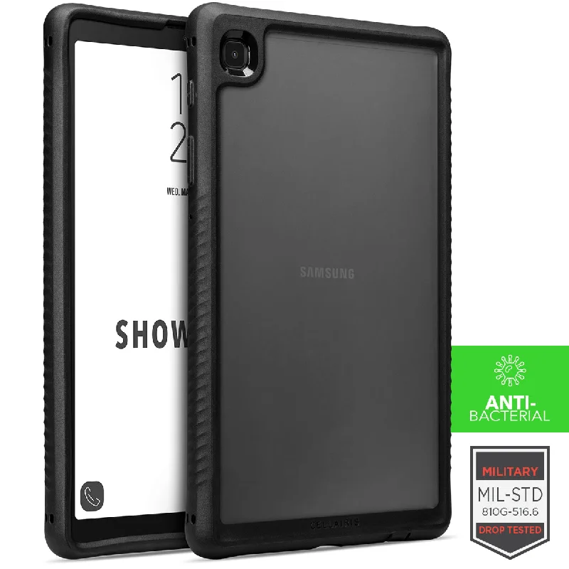 Showcase Grip - Galaxy Tab A7 Lite 8.7” T220/ T225 w/ Anti-Bacterial Protection Black/Clear Tablet Cases