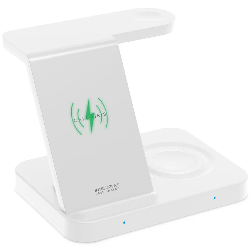 Stand - Wireless Charging Phone + Watch + EarPods Stand White Wireless Chargers