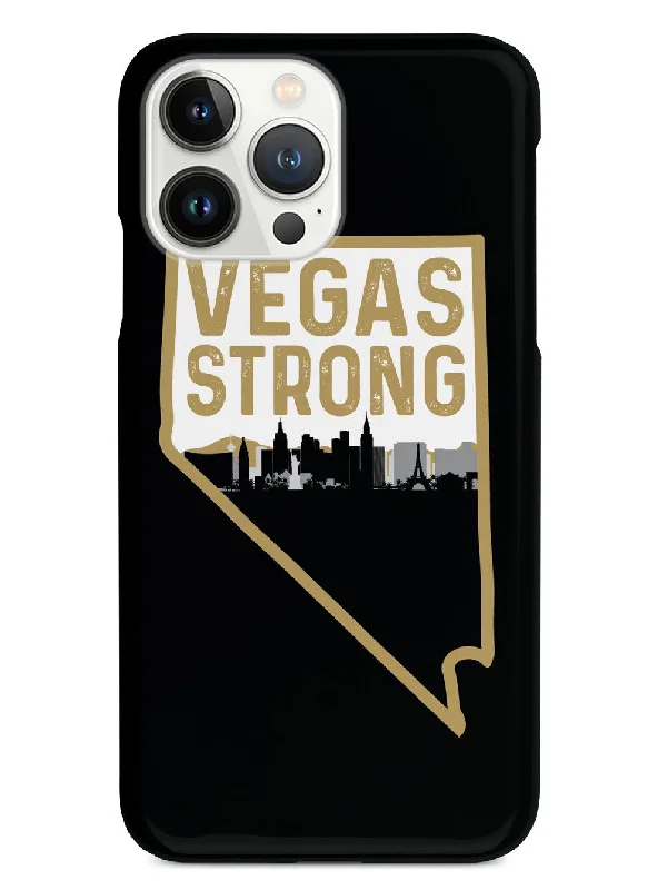 Vegas Strong - Nevada and City Silhouette - Black Case