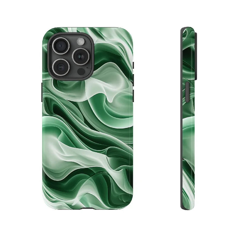 Verdant Wave Elegance - Protective Phone Case