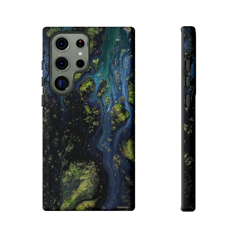 Blue Cosmos Ink Art Android Case - Protective Phone Case