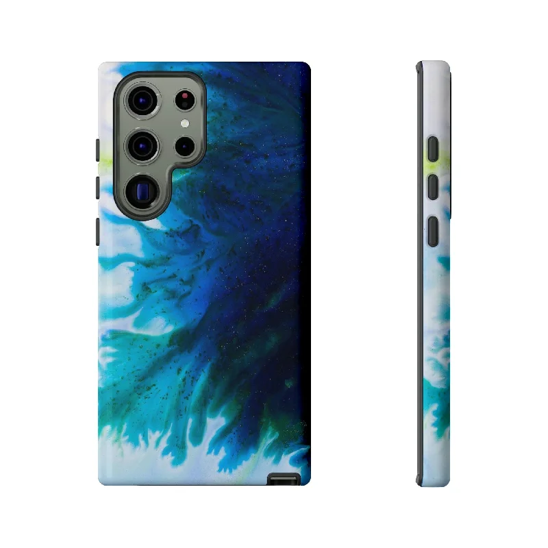 Blue Liquid Ink Art Android Case - Protective Phone Case