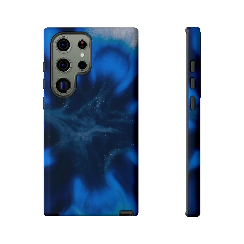 Blue Star Marble Ink Art Android Case - Protective Phone Case