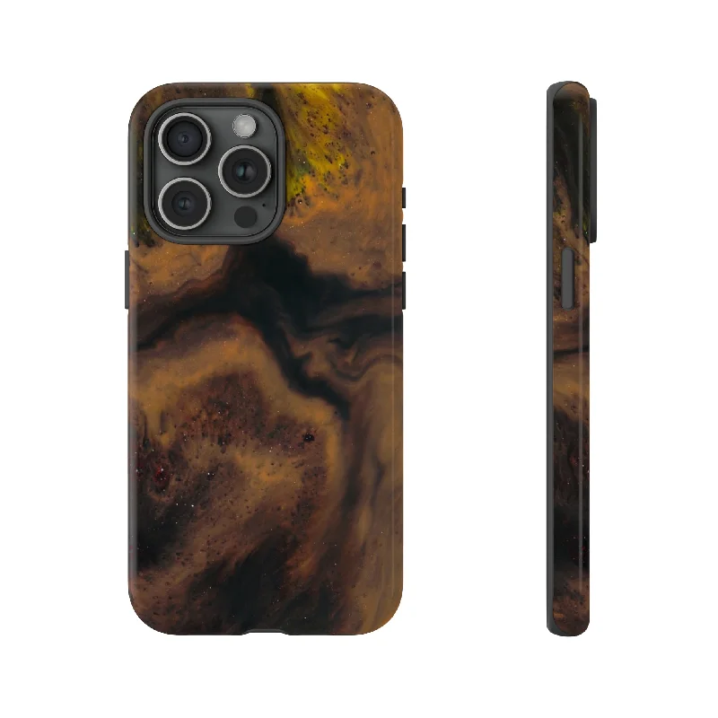 Brown Earth Ink Art - Protective Phone Case