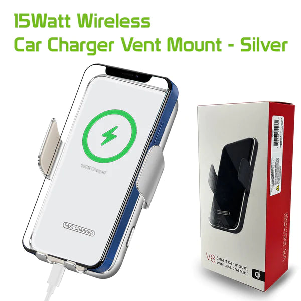 Wireless Charger #195 = Wireless Charging Air Vent Mount 15Watt Phone Holder Mount