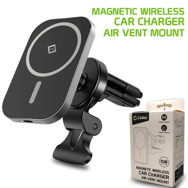 Wireless Charger #199 = Magnetic Air Vent Wireless Charger Phone Mount