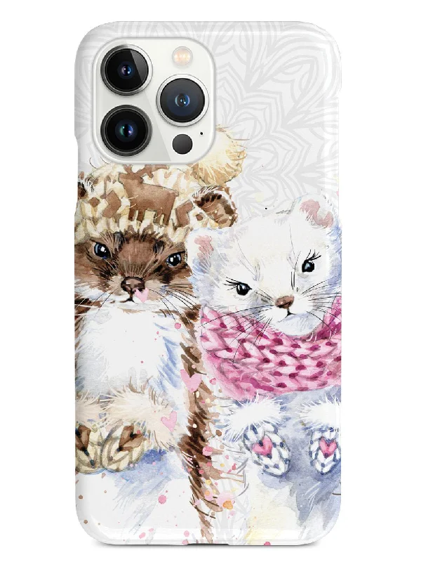 Cute Ermine Stoat Couple Case