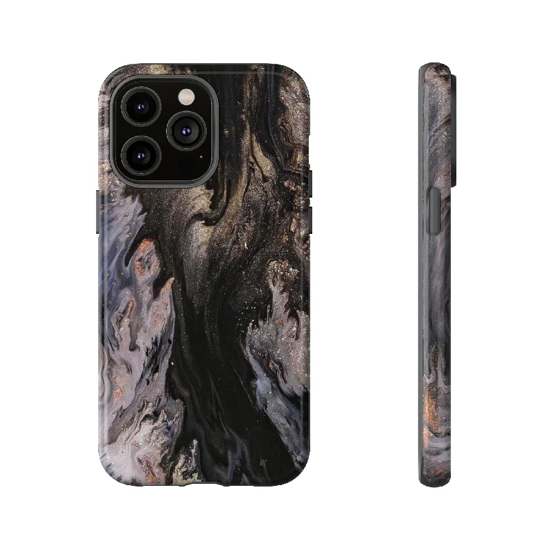 Dark Glitter Ink Art - Protective Phone Case