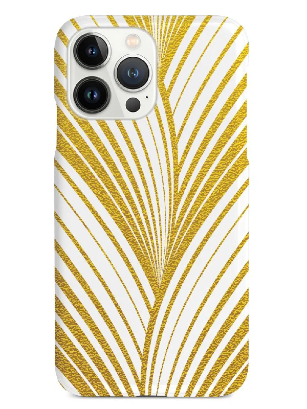 Gold Abstract Wavy Stripes - White Case