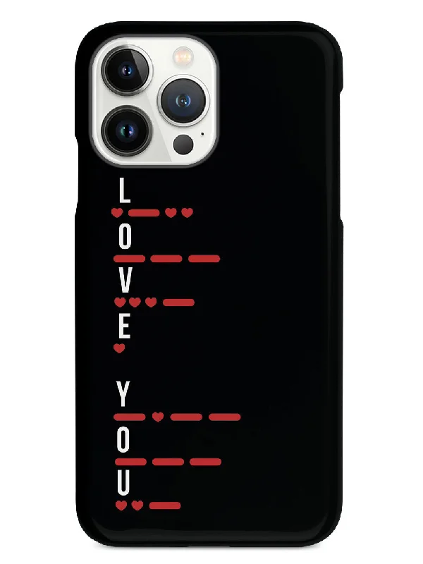 I Love You in Morse Code - Black Case