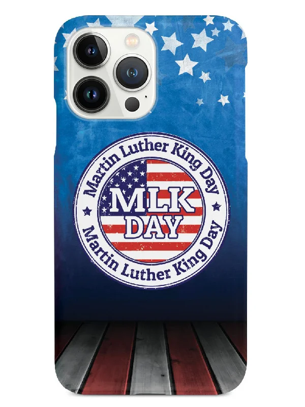 MLK Day Stamp - Patriotic Background - White Case